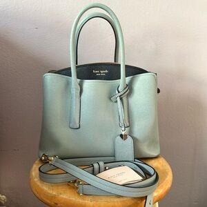 Kate Spade Margaux Colorblock Medium Satchel Handbag Crossbody in Blue